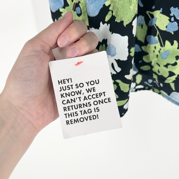 NWT Topshop Floral Mini Tea Dress with Puff Sleeves - Picture 7 of 8